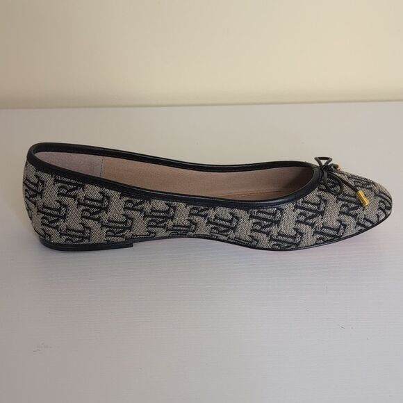 Lauren Ralph Lauren Size 7 Jayna II Ballet Flat Monogram Jacquard, NEW - Picture 11 of 12